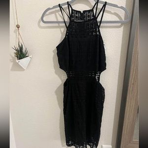 NWT Express Black Lace Cut Out Dress Size 2
